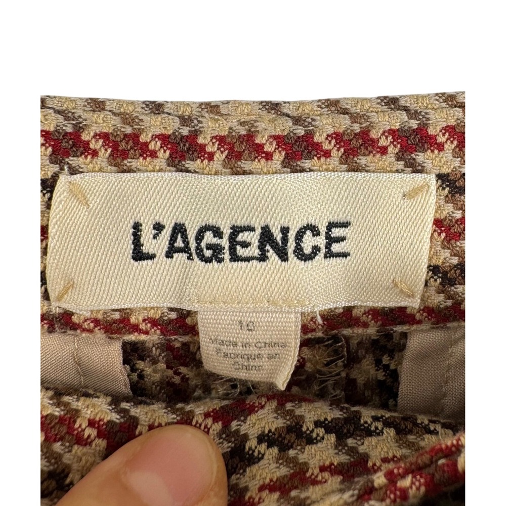 Lagence Houndstooth Pattern Tailored Pants Preppy… - image 2